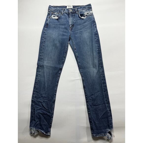Agolde Denim - AGOLDE Denim Women's Toni Slim Ankle Distressed Blue Denim Jeans - Size 27x27